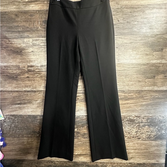 White House Black Market Classic Wide Leg Black Flare Pants - Picture 1 of 11